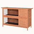 Load image into Gallery viewer, 54" Two-Level Outdoor & Indoor Rabbit Hutch with Easy Access Natural