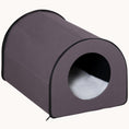 Load image into Gallery viewer, Dome Heated Cat House Portable and Waterproof Pet Shelter for Kitty in Winter, Brown