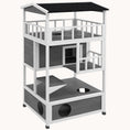 Load image into Gallery viewer, Outdoor & Indoor Fun Cat House with Escape Doors & Jump Platforms Light Gray
