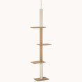Load image into Gallery viewer, Floor-to-Ceiling Cat Tree Cat Climbing Tower with Sisal-Covered Scratching Posts, Light Brown