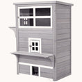 Load image into Gallery viewer, 3-Story Cat Shelter with Raised Floor & Asphalt Roo Gray