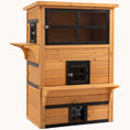 Load image into Gallery viewer, 3-Story Cat Shelter with Raised Floor, Asphalt Roof, Escape Doors & Platforms, Yellow