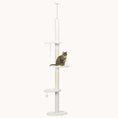 Load image into Gallery viewer, Adjustable Cat Tree with Scratching Posts, Cloud Platforms & Anti-Toppling, White