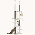 Load image into Gallery viewer, Cat Tree Tower with Scratching Posts, Hammock & Perches, Adjustable Height, White