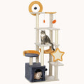 Load image into Gallery viewer, 63-Inch Cat Tower for Large Cats with Scratching Post, Hammock, Condo & Bed, Beige