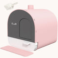 Load image into Gallery viewer, Covered Cat Litter Box with Tray, Filter & Scoop, 17" x 17" x 18.5", Pink