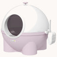 Load image into Gallery viewer, Large Hooded Cat Litter Box with Lid & Leak-Proof Sand Pedal, Light Pink