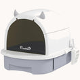 Load image into Gallery viewer, Covered Cat Litter Box with Lid, Scoop & Portable Odor-Control Bags, Easy Clean, Gray