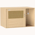 Load image into Gallery viewer, Hidden Cat Litter Box Enclosure with Rattan Door & Scratching Mat, 31.5"x20"x20", Oak