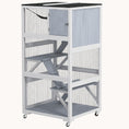 Load image into Gallery viewer, 34" Outdoor Cat Enclosure with Wheels Weatherproof Roof for Fun Gray