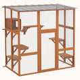 Load image into Gallery viewer, 68" L Outdoor Cat Adventure Enclosure with Secure Wall Mount Orange