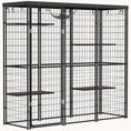 Load image into Gallery viewer, 4-Level 69" Outdoor Catio with Hammock & UV Protection Shelter