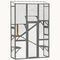 Load image into Gallery viewer, 99" H Outdoor Adventure Cat Enclosure with 6 Jumping Platforms Gray
