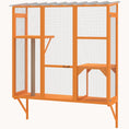 Load image into Gallery viewer, 61" H Large Cat Window Enclosure for 2-3 Cats with Jumping Platforms Orange