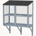 Load image into Gallery viewer, Wooden Window Catio with Stand, 2 Doors & Weatherproof Roof, Grey