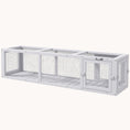 Load image into Gallery viewer, 59" Extendable Weatherproof Outdoor Cat Tunnel with Wooden Frame for Deck/Balcony, White