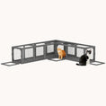 Load image into Gallery viewer, 98" Outdoor Wooden Cat Tunnel Shelter with Flexible Configuration Dark Gray