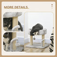 Load image into Gallery viewer, Cat Scratching Post Cat Tree Tower With Bed for Indoor Cats Scratcher Toy Balls 48 x 38 x 42cm - Light Grey