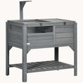 Load image into Gallery viewer, Tortoise Enclosure with Weatherproof Cover, Storage Shelf & Removable Tray, 33" x 20" x 40.5", Gray