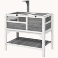Load image into Gallery viewer, Tortoise Enclosure with Weatherproof Cover, Storage Shelf & Removable Tray, 33" x 20" x 40.5", Light Gray