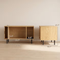 Load image into Gallery viewer, Cat Litter Box Enclosure with Sliding Door, Litter Mat, Hidden Litter Box Enclosure Furniture, Modern Cat House, TV Stand, Side End Table for Living Room
