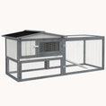 Load image into Gallery viewer, 2-Story Rabbit & Guinea Pig Hutch with Slide-Out Tray, 61.5"x23"x27", White