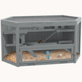 Load image into Gallery viewer, Panorama Natural Hamster Habitat Wide Hexagon 3-Tier Design 45.25" x 23.5" x 21.75" Grey
