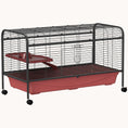 Load image into Gallery viewer, 48" Small Animal Cage & Rabbit Hutch with Feeder, Wheels, Ramp, Platform