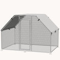 Load image into Gallery viewer, 9' x 6' x 6.5' Metal Walk-in Chicken Coop with Waterproof and Anti-UV Cover, Flat-Shaped