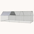 Load image into Gallery viewer, 9' x 18.5' x 6.5' Metal Walk-in Chicken Coop with Waterproof and Anti-UV Cover, Flat-Shaped