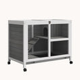 Load image into Gallery viewer, Small Rabbit Cage with Wheels, Desk, Side Table, Waterproof, Gray