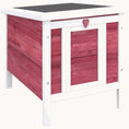 Load image into Gallery viewer, Small Rabbit Hutch with Raised Platform & Ramp Red