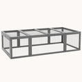 Load image into Gallery viewer, Large Wooden Rabbit Hutch with Lockable Doors & Outdoor Run, Gray
