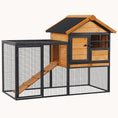 Load image into Gallery viewer, 48" 2-Level Rabbit Hutch & Playpen for Rabbits Chickens Ducks