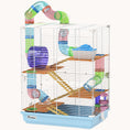 Load image into Gallery viewer, 18" 5-Tier Hamster Cage with Tubes, Tunnels & Portable Handle, Light Blue