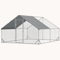 Load image into Gallery viewer, 9.8' x 13.1' x 6.6' Spire-Shaped Metal Chicken Run with Waterproof and Anti-UV Cover