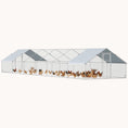 Load image into Gallery viewer, Extra Large Walk-In Chicken Run with Waterproof Cover, 39' x 10', Silver