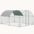 Load image into Gallery viewer, 9.2' x 12.5' x 6.5' Large Metal Chicken Coop Run with Waterproof and Anti-UV Cover, Dome Shaped