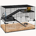 Load image into Gallery viewer, Hamster Cage with Deep Tempered Glass Bottom & 3-Tier Design, 31"x19"x22.5"