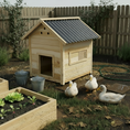 Load image into Gallery viewer, Wooden Duck House with Openable Roof for 1–3 Ducks Wood