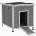 Load image into Gallery viewer, Wooden Rabbit Hutch with Openable Roof Outdoor Duck Coop Gray
