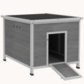 Load image into Gallery viewer, Wooden Duck Coop with Openable Roof Outdoor Rabbit Hutch 30" x 38" x 30"