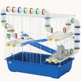 Load image into Gallery viewer, 4-Tier Hamster Cage with Tunnel System, Exercise Wheel, Hideout, 30.7"x17.7"x28.7", Blue