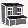 Load image into Gallery viewer, Chicken Coop with Nesting Box, Pull-Out Tray & Waterproof Roof, Light Grey