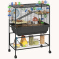 Load image into Gallery viewer, 3-Tier Rolling Hamster Cage with Deep Tray Storage Shelf & Exercise Wheel