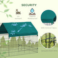 Load image into Gallery viewer, PawHut 87" L Metal Chicken Playpen, Small Animal Cage, Pet Playpen Yard Fence for Rabbits, Chinchillas with Roof for Indoor & Outdoor, 40.5" H, Green