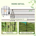 Load image into Gallery viewer, PawHut 87" L Metal Chicken Playpen, Small Animal Cage, Pet Playpen Yard Fence for Rabbits, Chinchillas with Roof for Indoor & Outdoor, 40.5" H, Green