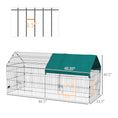 Load image into Gallery viewer, PawHut 87" L Metal Chicken Playpen, Small Animal Cage, Pet Playpen Yard Fence for Rabbits, Chinchillas with Roof for Indoor & Outdoor, 40.5" H, Green