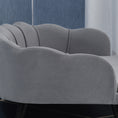 Load image into Gallery viewer, Dog Sofa for Medium, Large Dogs, Shell Shaped Pet Couch Bed w/ Legs, Cushion, Washable Cover - Grey