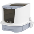 Load image into Gallery viewer, PawHut Cat Litter Box with Lid, Covered Kitty Litter Box Enclosed with Scoop, Drawer, Top Entry, Deodorizing Bags, Easy to Clean, Odor Control, Gray